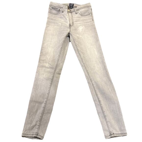 J. Crew Women's High Rise Skinny Jeans Stretch Denim Light Gray Size 26 - Picture 1 of 14